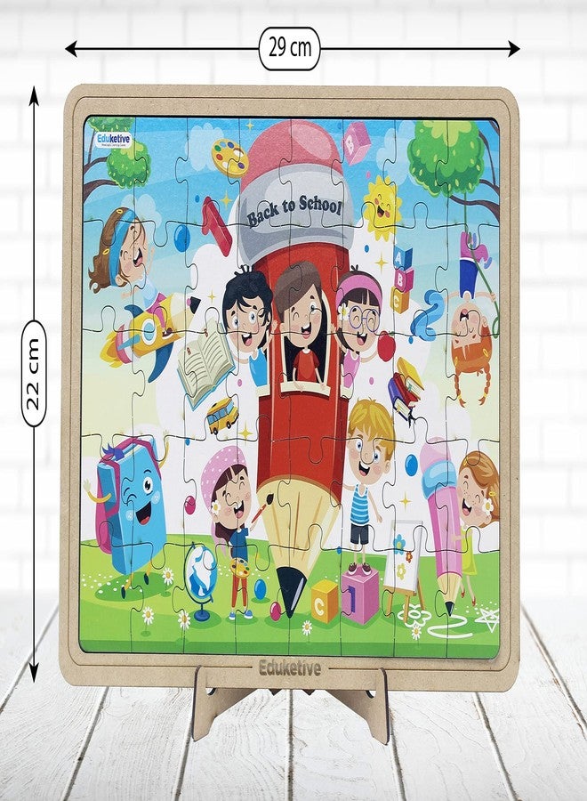 Eduketive مجموعة ألغاز Educetive PuzzleDecor للعودة إلى المدرسة، 6 قطع، ألغاز تركيبية مزخرفة من 40 قطعة، هدية مثالية لأعياد الميلاد - Image 2